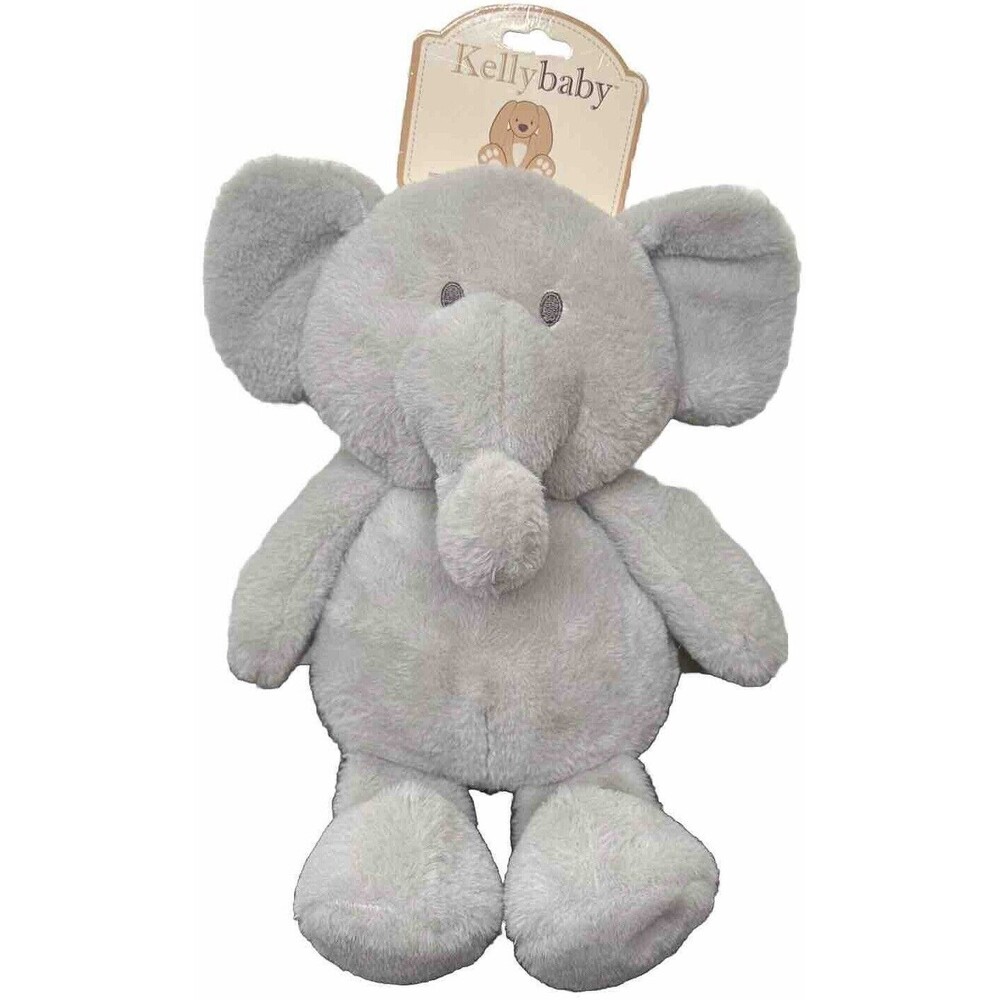 2018 KellyToy KellyBaby Elephant 12" Plush Stuffed Animal Crinkle Ear Rattle